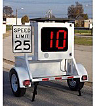 MPH Digital Speed Display in use on roadside